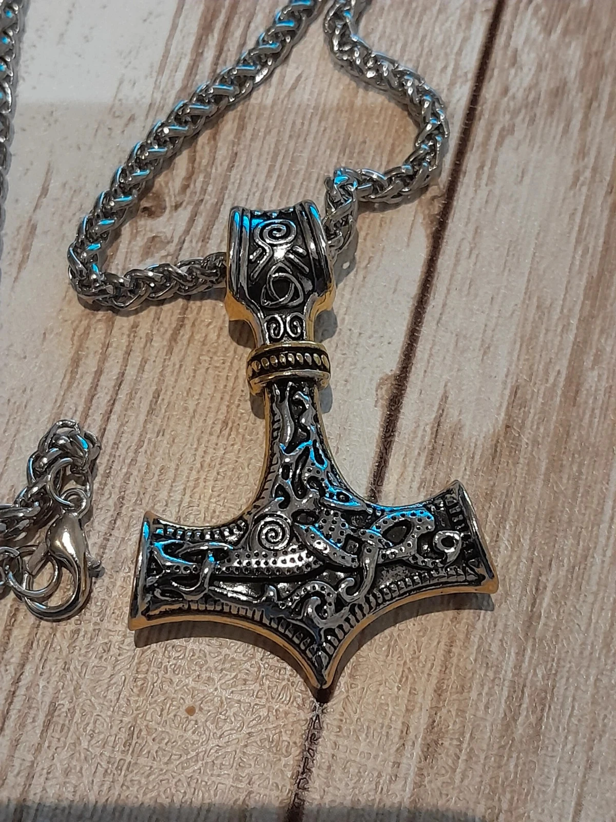 Ketting met hanger, Viking-stijl, met Thor's Hamar hanger – photo 2